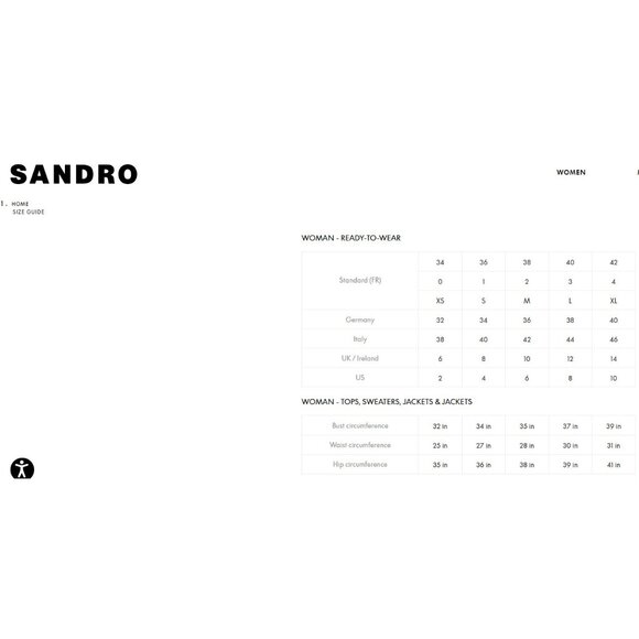 Sandro Paris Wool Lace Insert Sweater Womens 6 Navy Blue Knit Boho Oversized - Picture 11 of 11